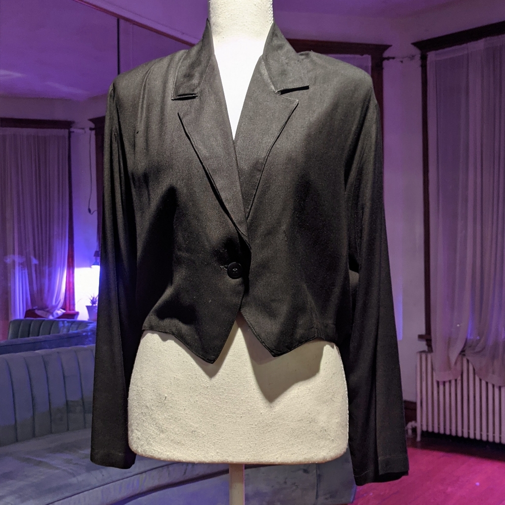 VTG 90s Tuxedo Bolero Half Jacket Handmade